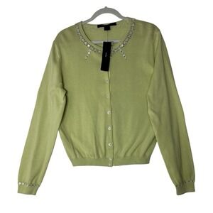 NWT‎ Marc Jacobs Cardigan Top Womens Large Embellished Luxury Formal Snap Button
